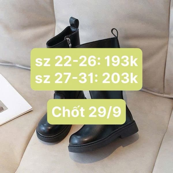 29/09 Giày bốt da MG.BABY #N29904 - 31