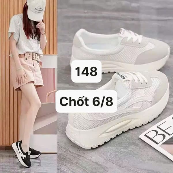 06/08 Giày sneaker nữ #M060828 - Đen - 38