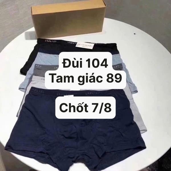 07/08 Set 5c quần sịp nam xuất Nhật #L7801 - Tam giác - 2XL