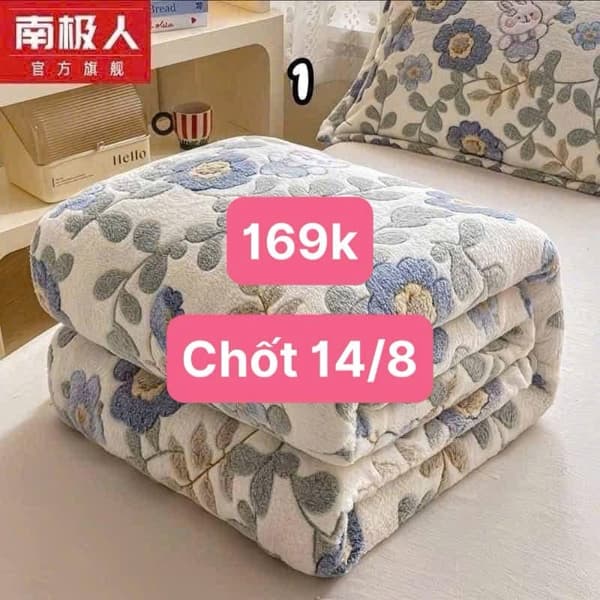 14/08 Chăn lông tuyết hoạ tiết #N14834 - M2