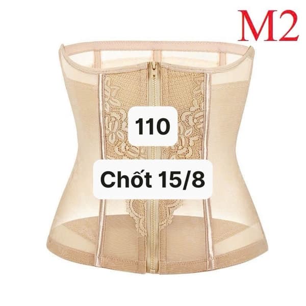 15/08 Gen nịt bụng khoá kéo #N15843 - M1 đen - S