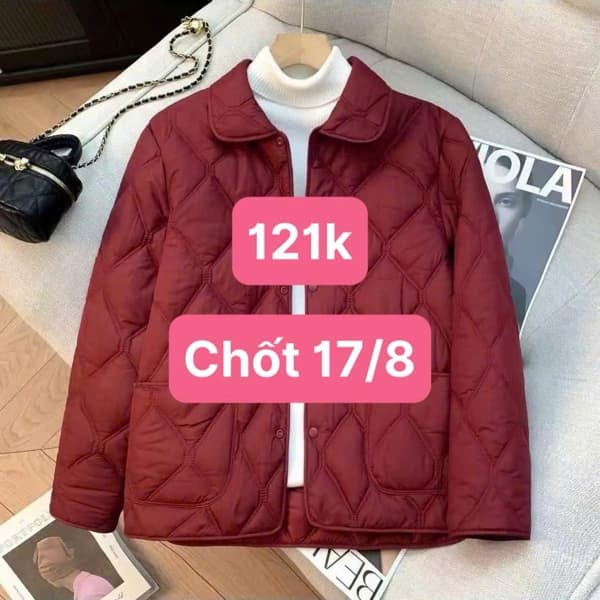 17/08 Áo khoác trần trám #N17837 - Đen - 4XL