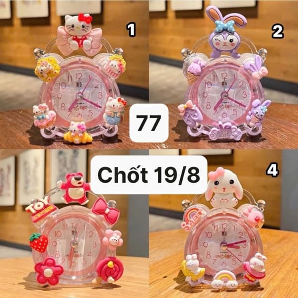 19/08 Đống hồ báo thức hình hoạt hình dễ thương cho bé #N19820 - m9