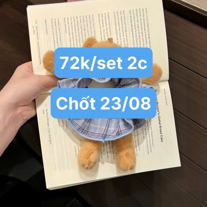 23/08 Set 2c chun tóc hình chú gấu nâu #N230821