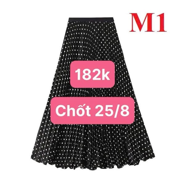 25/08 Chân váy nữ chấm bi #N25805 - M3 tím