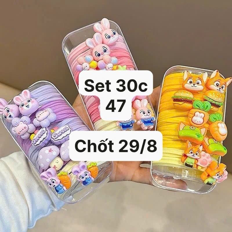 29/08 Set 30 dây buộc tóc hình cho bé #M290848