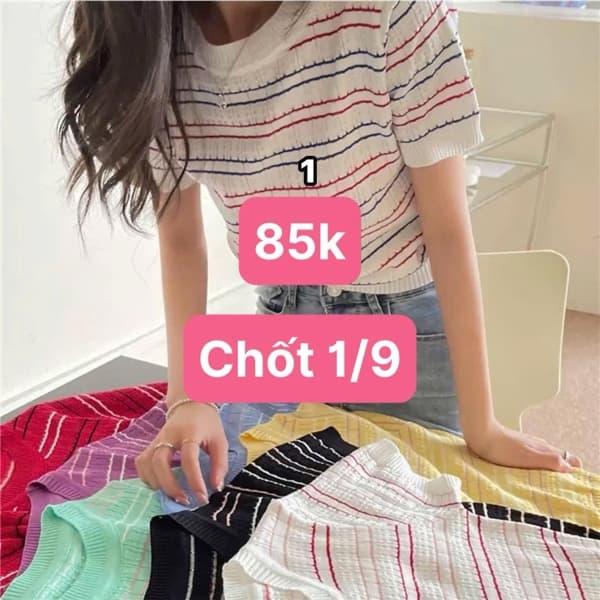 01/09 Áo len tăm sọc nữ #N01928 - M1