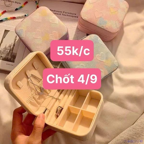 04/09 Hộp đựng trang sức #N04931 - Hồng