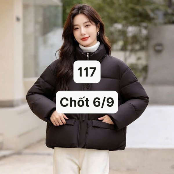 06/09 Áo phao nữ dáng ngắn #M050959 - Nâu - M