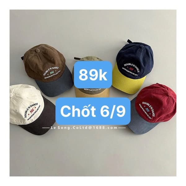 06/09 Mũ lưỡi trai thêu chữ phối màu #N06921 - M5
