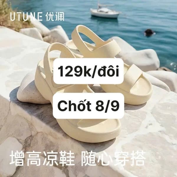 08/09 Sandal quai ngang #N08903 - Be - 36