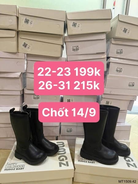 14/09 Boot đen bé gái #N14918 - 29