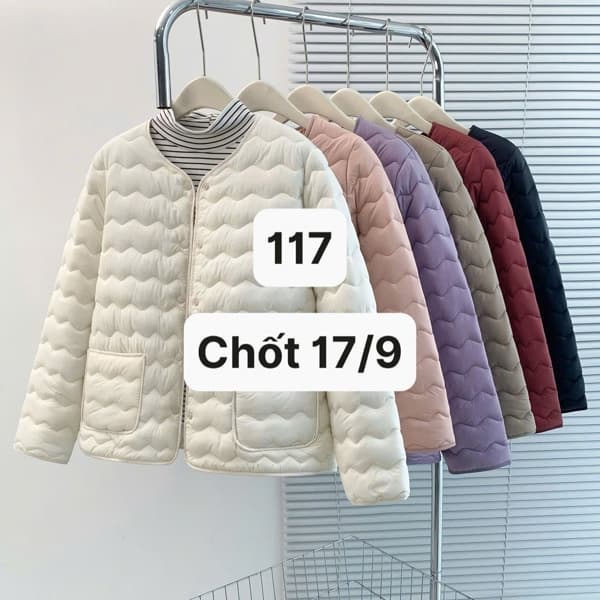 17/09 Áo khoác phao nhẹ cho nữ #M170953 - Đỏ - 4XL