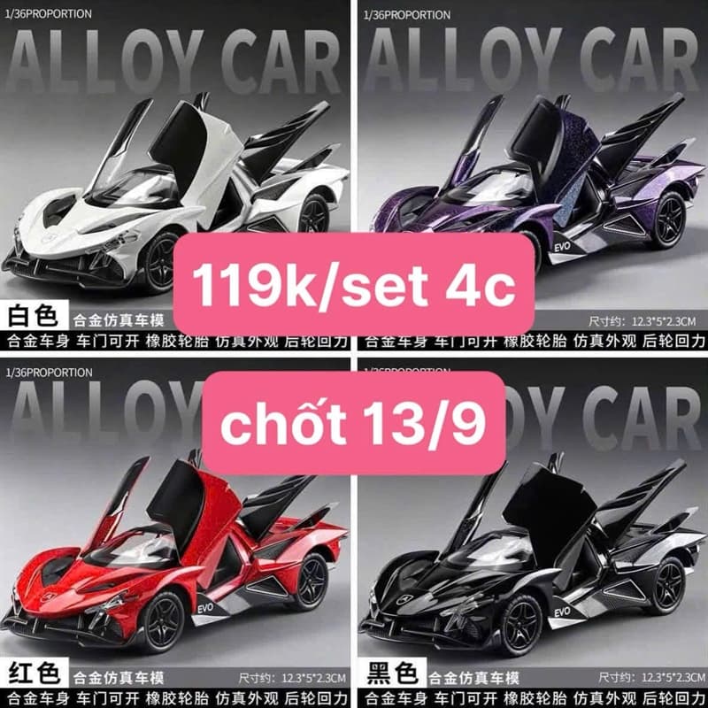 13/09 Set 4c xe đua mô hình #N13902