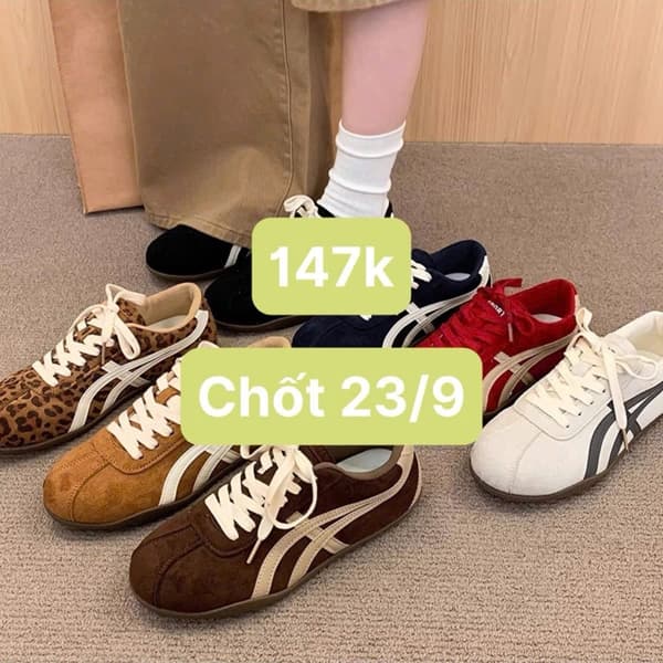 23/09 Giày thể thao đế bằng retro INS #N23940 - Đỏ - 37
