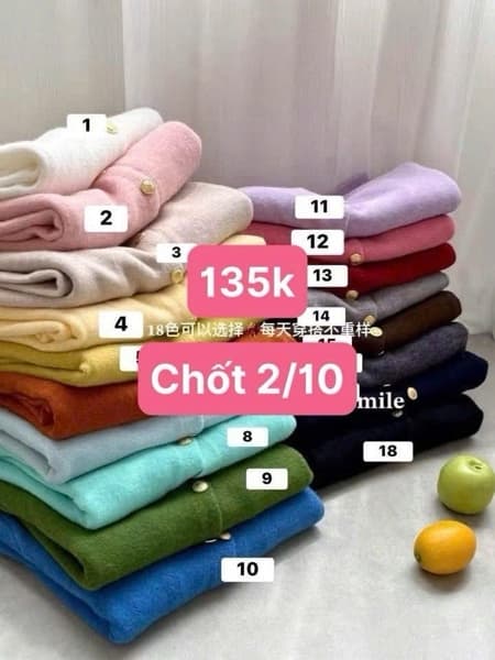 02/10 Áo cardigan cúc đồng nhà EGG #N021038 - M4 vàng gà