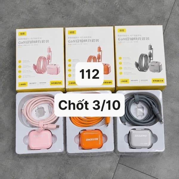 03/10 Bộ sạc nhanh 30W Basemo #L31002 - Xám
